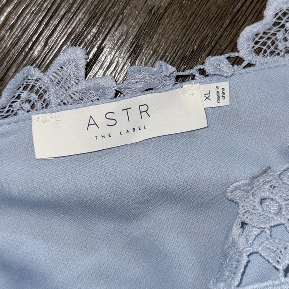 ASTR the Label Lace V Neck Midi Dress Baby Blue - Picture 9 of 12